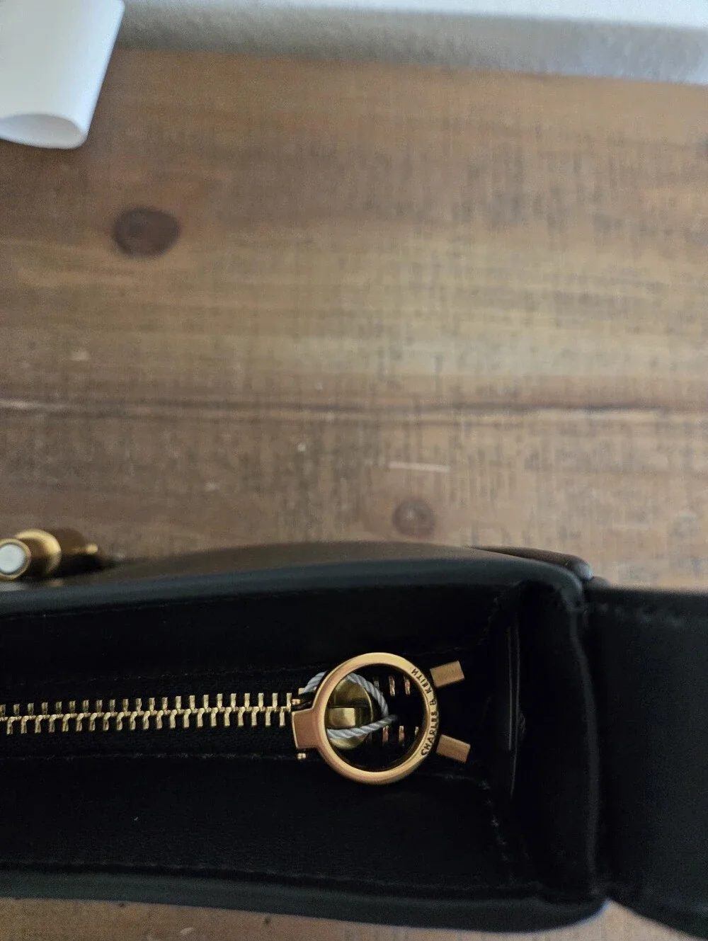Charles & Keith Black Cesia Metallic Accent Shoulder Bag NWT
